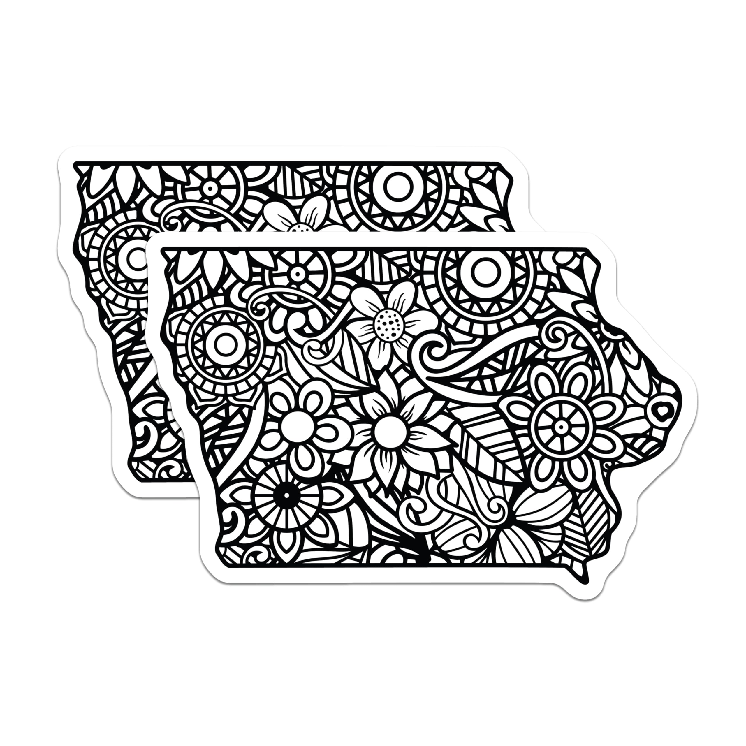 (2 Pack) Floral Pattern Magnets - Flower Design - Decorative Home Magnets - 5" On Longest Side - Premium Magnet - for Cars, Refrigerators, Toolboxes, Lockers - Made in USA - MAG17527