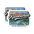 (2 Pack) Russellville Arkansas Magnets - River Valley City - Pope County Souvenir - 5" On Longest Side - Premium Magnet - for Cars, Refrigerators, Toolboxes, Lockers - Made in USA - MAG17592