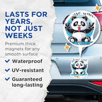 (2 Pack) Please Wait Magnets - Sarcastic Comments Loading - Humorous Panda Refrigerator Magnets - Funny Fridge - 5" On Longest Side - for Cars, Fridges, Toolboxes - Made in USA - MAG4374