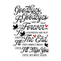 (2 Pack) Goodbyes are Not Forever Stickers - I'll Miss You Stickers - Until We Meet Again Decal - 5" On Longest Side - Sticks to Any Smooth Flat Surface - Made in USA - BMCS2947