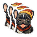 (3 Pack) French Bulldog Decals - Dog Breed Stickers - Laptop Decals - 3 Inches On Longest Side - Easy Peel & Apply - Made in USA - 3MCS2712