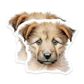 (2 Pack) Cute Puppy Magnets - Dog Lover Kitchen Decor - Pet Parent Refrigerator Art - 5 Inches On Longest Side - Thick Durable Magnet - Made in USA - MAG28804