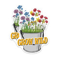(2 Pack) Grow Wild Magnets - Floral Potted Flowers Decor - Gardening Themed Decoration - 5" On Longest Side - Premium Magnet - for Cars, Refrigerators, Toolboxes, Lockers - Made in USA - MAG18840