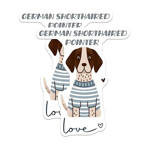 (2 Pack) German Shorthaired Pointer Magnets - Cute Dog Magnets - Animal Fridge Magnets - Puppy Pet Magnets - 5" On Longest Side - for Cars, Fridges, Toolboxes - Made in USA - MAG7301