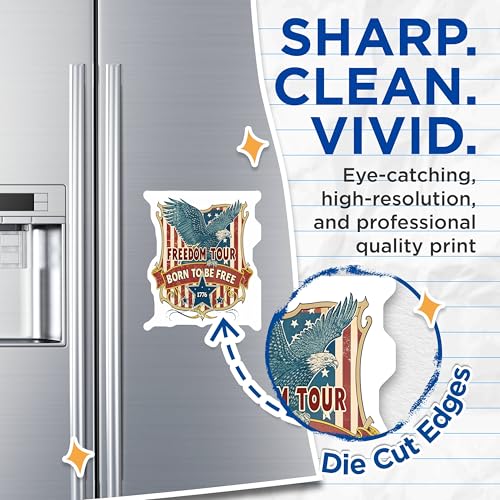 (2 Pack) Eagle Design Magnet - Patriotic Decor - 5" On Longest Side - Sticks to Smooth Flat Surfaces - Made in USA - MAG10264