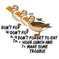 (3 Pack) Duck Pizza Decals - Funny Duck Laptop Stickers - Eat Lunch Decal - 3 Inches On Longest Side - Easy Peel & Apply - Made in USA - 3MCS4498