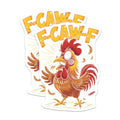 (2 Pack) F-CAW-F Chicken Magnets - Funny Rooster Art - Quirky Magnet Decorations - 5" On Longest Side - Premium Magnet - for Cars, Refrigerators, Toolboxes, Lockers - Made in USA - MAG15143