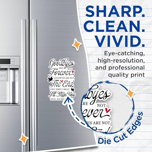 (2 Pack) Goodbyes Magnets - Farewell Magnets - I'll Miss You Magnets- 5" On Longest Side - for Fridges, Toolboxes, Cars - Made in USA - MAG2947