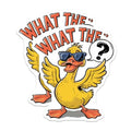 (2 Pack) Funny Duck Stickers - What The Duck - Quirky Bird Decals - 5" On Longest Side - Sticks to Smooth Flat Surfaces - Made in USA - BMCS9537