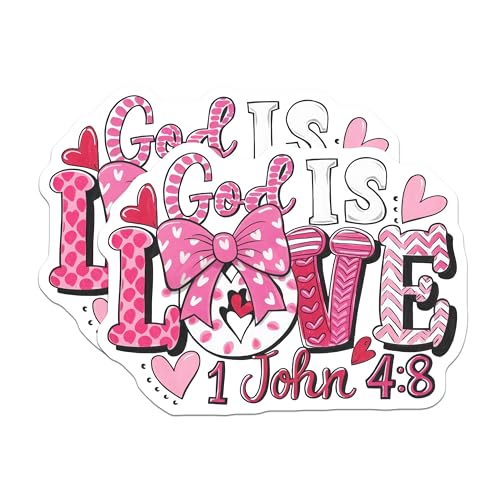 (2 Pack) God is Love Magnets Magnets - Christian Decor - 5" On Longest Side - Made in USA - Sticks to Refrigerators & Metal Surfaces - MAG8814