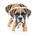 (2 Pack) Boxer Puppy Dog Magnets - Adorable Pet Lover Present - Boxer Mom Dad Kitchen Home Decor - 5 Inches On Longest Side - Thick Durable Magnet - Made in USA - MAG27438
