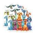 (2 Pack) Funny Dog Magnets - Quirky Pet Lover Decor - Refrigerator Whiteboard Locker - 5 Inches On Longest Side - Thick Durable Magnet - Made in USA - MAG27826
