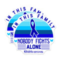 (2 Pack) Diabetes Awareness Magnets - Family Support - Nobody Fights Alone - Chronic Illness Advocate - 5 Inches On Longest Side - Thick Durable Magnet - Made in USA - MAG39066