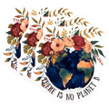 (3 Pack) Earth Day Decals - Floral Planet Earth Sticker - There is No Planet B - 3 Inches On Longest Side - Easy Peel & Apply - Made in USA - 3MCS7210