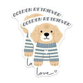 (2 Pack) Golden Retriever Love Magnets - Cute Dog Lover Decor - Pet Fridge Magnets - 5" On Longest Side - for Cars, Fridges, Toolboxes - Made in USA - MAG7302
