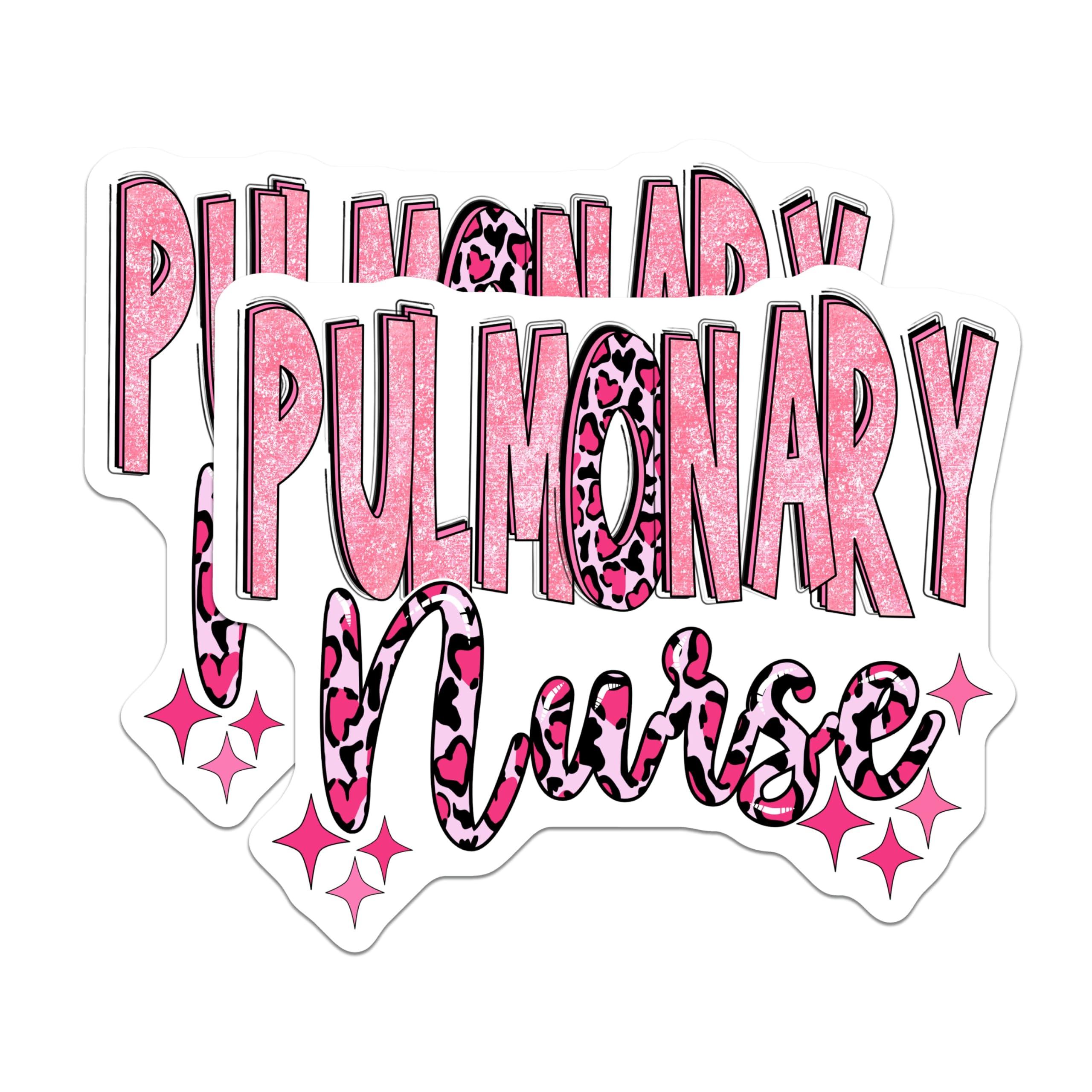 (2 Pack) Pulmonary Nurse Magnets - Healthcare Professional Decor - Nursing Appreciation Accessory - 5 Inches On Longest Side - Thick Durable Magnet - Made in USA - MAG19079