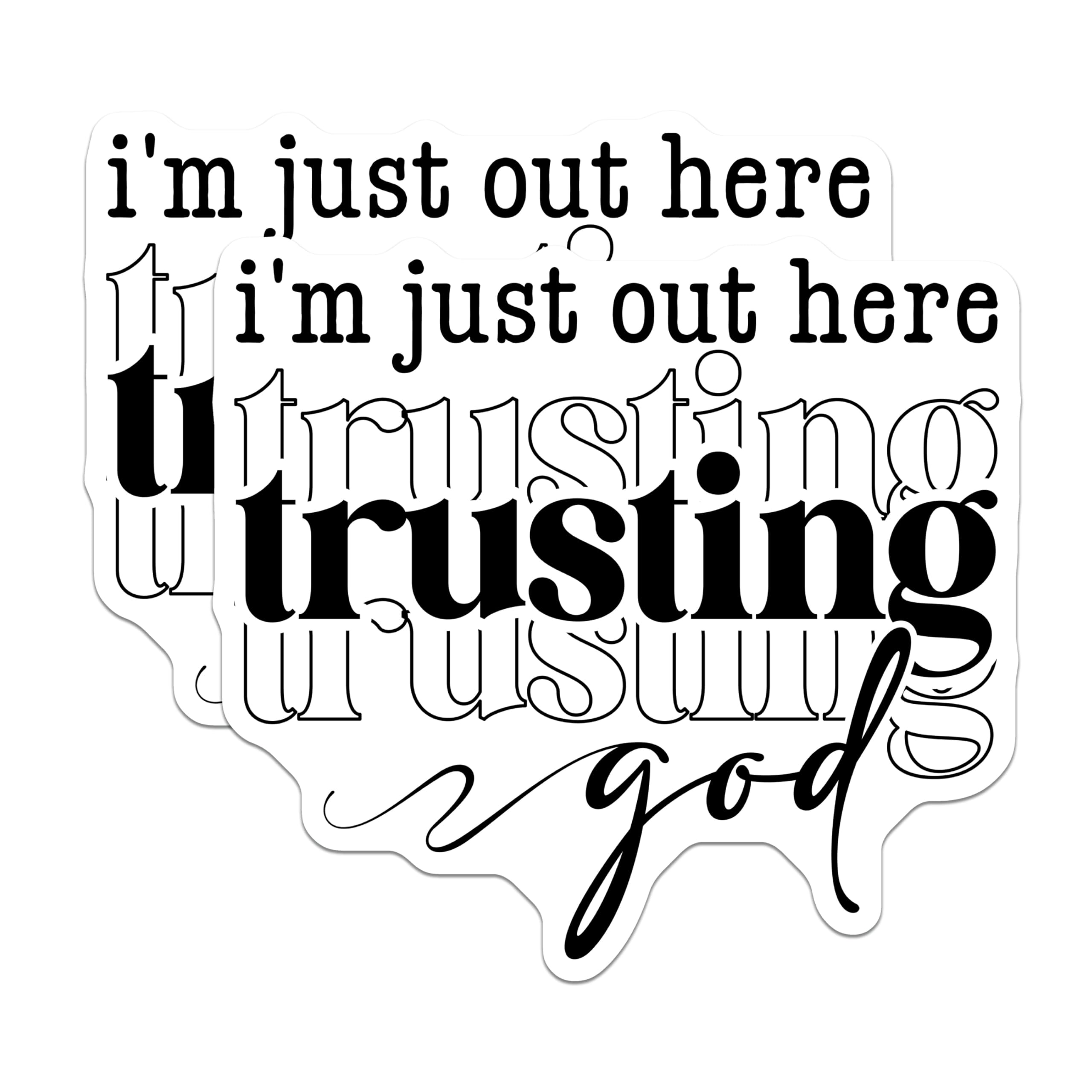 (2 Pack) Trusting God Magnets - Christian Faith Inspiration - Spiritual Devotion Decor - 5 Inches On Longest Side - Thick Durable Magnet - Made in USA - MAG23319
