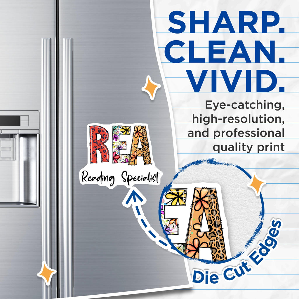 (2 Pack) Reading Specialist Magnets - Educator Appreciation - Teacher Decor Magnet - 5" On Longest Side - Premium Magnet - for Cars, Refrigerators, Toolboxes, Lockers - Made in USA - MAG15619