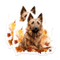(2 Pack) German Shepherd Dog Magnets - Autumn Pet Decor - Fall Leaves Dog Owner - 5 Inches On Longest Side - Thick Durable Magnet - Made in USA - MAG28504