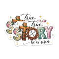 (2 Pack) True Story He is Risen Magnets - Easter Christian Refrigerator Magnets - Religious Faith Scripture Art Decor - 5 Inches On Longest Side - Thick Durable Magnet - Made in USA - MAG19887
