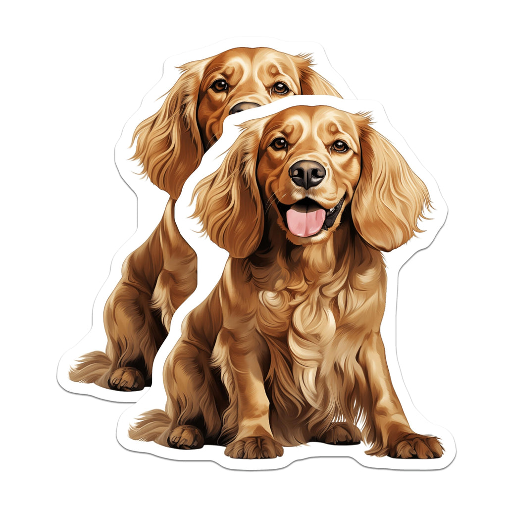 (2 Pack) Cocker Spaniel Dog Magnets - Pet Lover Refrigerator Decor - Cute Canine Home Accent for Dog Moms - 5 Inches On Longest Side - Thick Durable Magnet - Made in USA - MAG25050