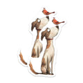 (2 Pack) Whimsical Dog Magnets - Cute Animal Art Decor - Pet Lover Refrigerator Accessories for Home - 5 Inches On Longest Side - Thick Durable Magnet - Made in USA - MAG29993