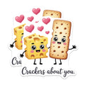 (2 Pack) Cute Cheese Cracker Love Magnets - Punny Valentine Relationship - Fridge Kitchen Decoration for Couples - 5 Inches On Longest Side - Thick Durable Magnet - Made in USA - MAG38578