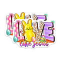(2 Pack) Love Like Jesus Magnets - Easter Refrigerator Decor - Christian Bunny Spring Faith Refrigerator Magnet - 5 Inches On Longest Side - Thick Durable Magnet - Made in USA - MAG28257