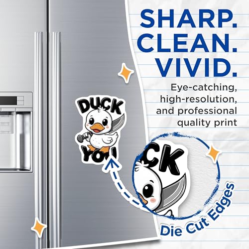 (2 Pack) Funny Duck Decor Magnet - 5" On Longest Side - Sticks to Smooth Flat Surfaces - Made in USA - MAG9533