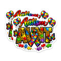 (2 Pack) Autism Aunt Magnets - Neurodiversity Advocate - Colorful Puzzle Piece Design - Leopard Print Supporter - 5 Inches On Longest Side - Thick Durable Magnet - Made in USA - MAG25994