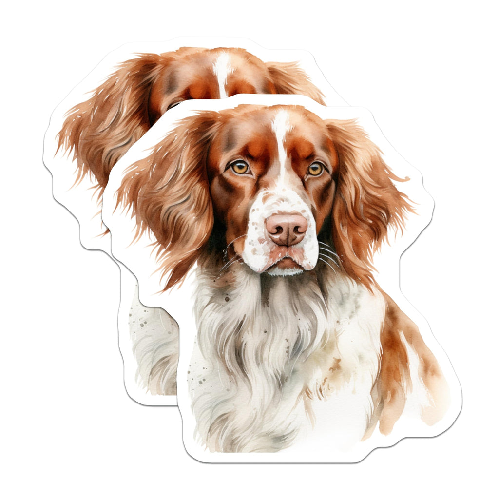 (2 Pack) English Springer Spaniel Magnets - Dog Breed Art - Watercolor Pet Decor - 5 Inches On Longest Side - Thick Durable Magnet - Made in USA - MAG27142