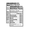 (2 Pack) Aquarius Zodiac Magnets - Funny Nutrition Facts - Astrology Home Decor - 5" On Longest Side - Premium Magnet - for Cars, Refrigerators, Toolboxes, Lockers - Made in USA - MAG15888