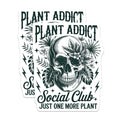(2 Pack) Plant Addict Magnets - Botanical Skull Decor - Tropical Flora Art Refrigerator Accent - 5 Inches On Longest Side - Thick Durable Magnet - Made in USA - MAG22748