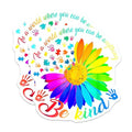 (2 Pack) Be Kind Magnets - Inspirational Quote Magnets - Rainbow Flower Magnets for Fridge - 5" On Longest Side - for Cars, Refrigerators, Toolboxes, Lockers - Made in USA BMCS3511