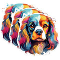 (3 Pack) Cavalier Spaniel Decals - Colorful Dog Breed - Laptop Decals - 3 Inches On Longest Side - Easy Peel & Apply - Made in USA - 3MCS0691