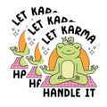 (3 Pack) Karma Frog Decals - Meditation Frog - Laptop Decal - 3 Inches On Longest Side - Easy Peel & Apply - Made in USA - 3MCS1175