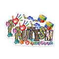 (2 Pack) Autism Acceptance Magnets - Neurodiversity Support - Special Education Awareness - Puzzle Ribbon Handprint Decor - 5 Inches On Longest Side - Thick Durable Magnet - Made in USA - MAG30108