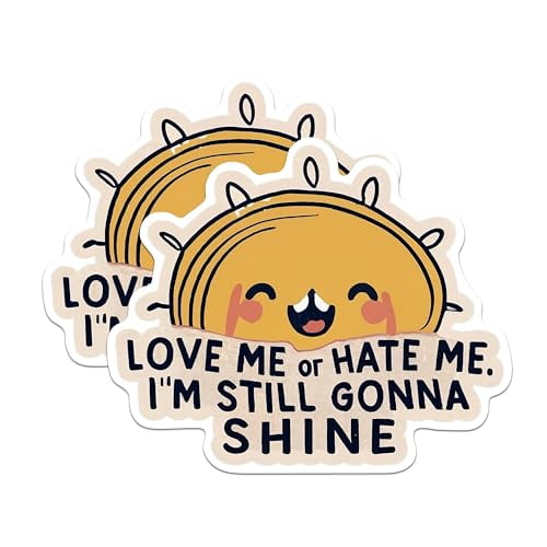 (2 Pack) Love Me Or Hate Me I'm Still Gonna Shine Magnets - Positive Inspiring Motivational - 5" On Longest Side - Premium Magnet - for Cars, Refrigerators, Toolboxes, Lockers - Made in USA - MAG1663