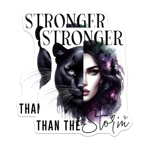 (2 Pack) Stronger Than The Storm Stickers - 5" On Longest Side - Sticks to Smooth Flat Surfaces - Made in USA - BMCS9229 - BMCS9229