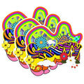 (3 Pack) Groovy Decals - Retro Flower Power Stickers - Psychedelic Laptop Decal - 3 Inches On Longest Side - Easy Peel & Apply - Made in USA - 3MCS1445