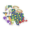 (2 Pack) Texas Mardi Gras Magnets - Louisiana - New Orleans Souvenirs - 5" On Longest Side - for Cars, Fridges, Toolboxes - Made in USA - MAG4138