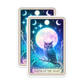 (2 Pack) Night Owl Magnets - Full Moon Celestial Art - Mystical Woodland Decor - 5 Inches On Longest Side - Thick Durable Magnet - Made in USA - MAG21037
