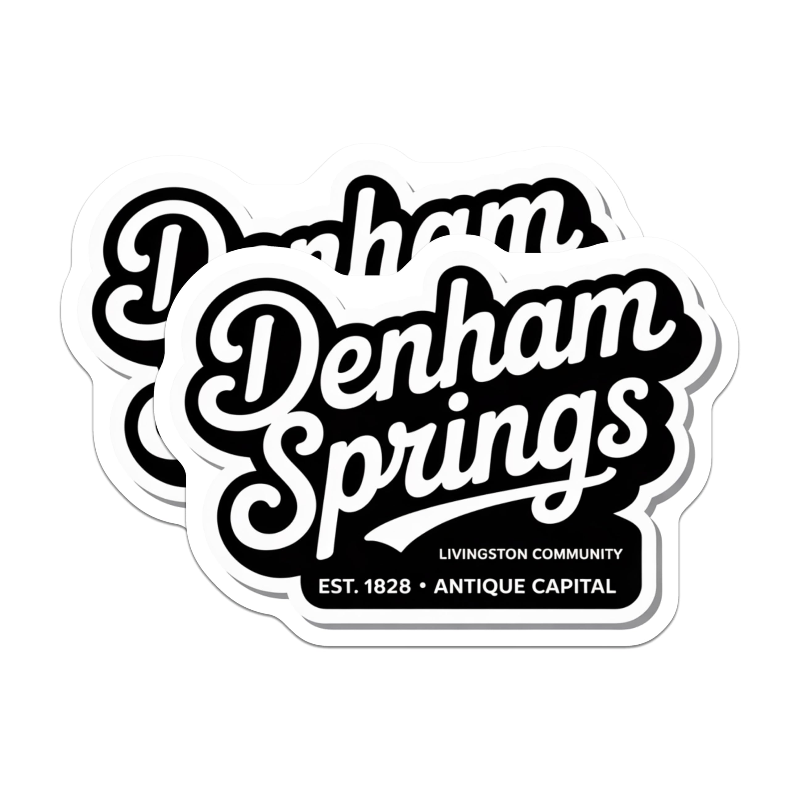 (2 Pack) Denham Springs Louisiana Magnets - Antique Capital - Hometown Souvenir - 5" On Longest Side - Premium Magnet - for Cars, Refrigerators, Toolboxes, Lockers - Made in USA - MAG17777