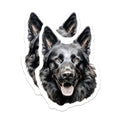 (2 Pack) Black German Shepherd Dog Magnets - Pet Lover Accessory - Canine Art Decor - Refrigerator Car Magnets - 5 Inches On Longest Side - Thick Durable Magnet - Made in USA - MAG28777