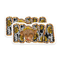 (2 Pack) Nana Magnets - Highland Cow Decor - Sunflower Cow Print - Grandparent Refrigerator - Country Farmhouse - 5 Inches On Longest Side - Thick Durable Magnet - Made in USA - MAG28832