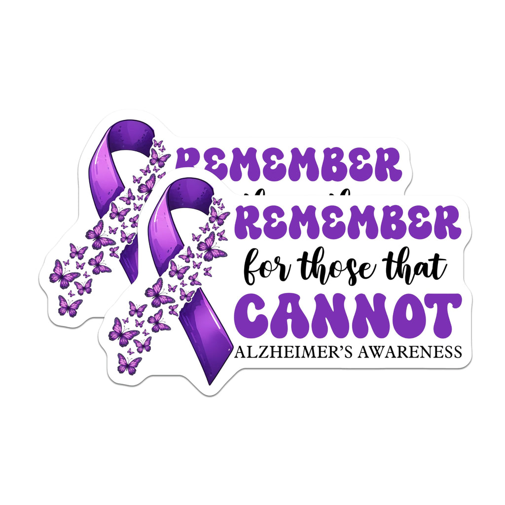 (2 Pack) Alzheimers Awareness Magnet - 5" On Longest Side - Sticks to Smooth Flat Surfaces - Made in USA - MAG9784