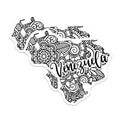 (2 Pack) Venezuela Magnets - Floral Venezuela Outline - Venezuelan Pride Souvenir - 5" On Longest Side - Premium Magnet - for Cars, Refrigerators, Toolboxes, Lockers - Made in USA - MAG18695