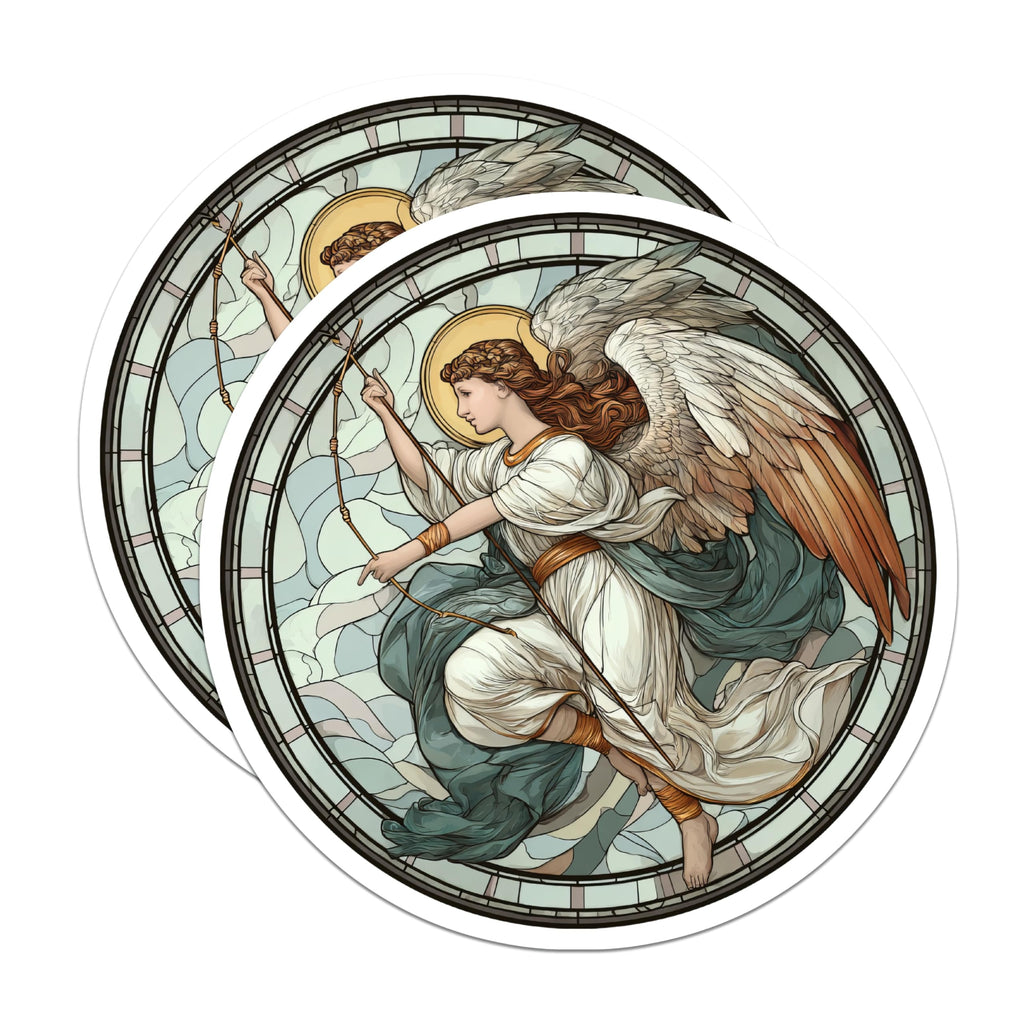 (2 Pack) Angel Magnets - Art Nouveau Decor - Archangel Home Accessories - 5" On Longest Side - Premium Magnet - for Cars, Refrigerators, Toolboxes, Lockers - Made in USA - MAG14431