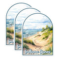 (3 Pack) Indiana Dunes Decals - Indiana Beach Sticker - Laptop Decal - Travel Decal - 3 Inches On Longest Side - Easy Peel & Apply - Made in USA - 3MCS0451