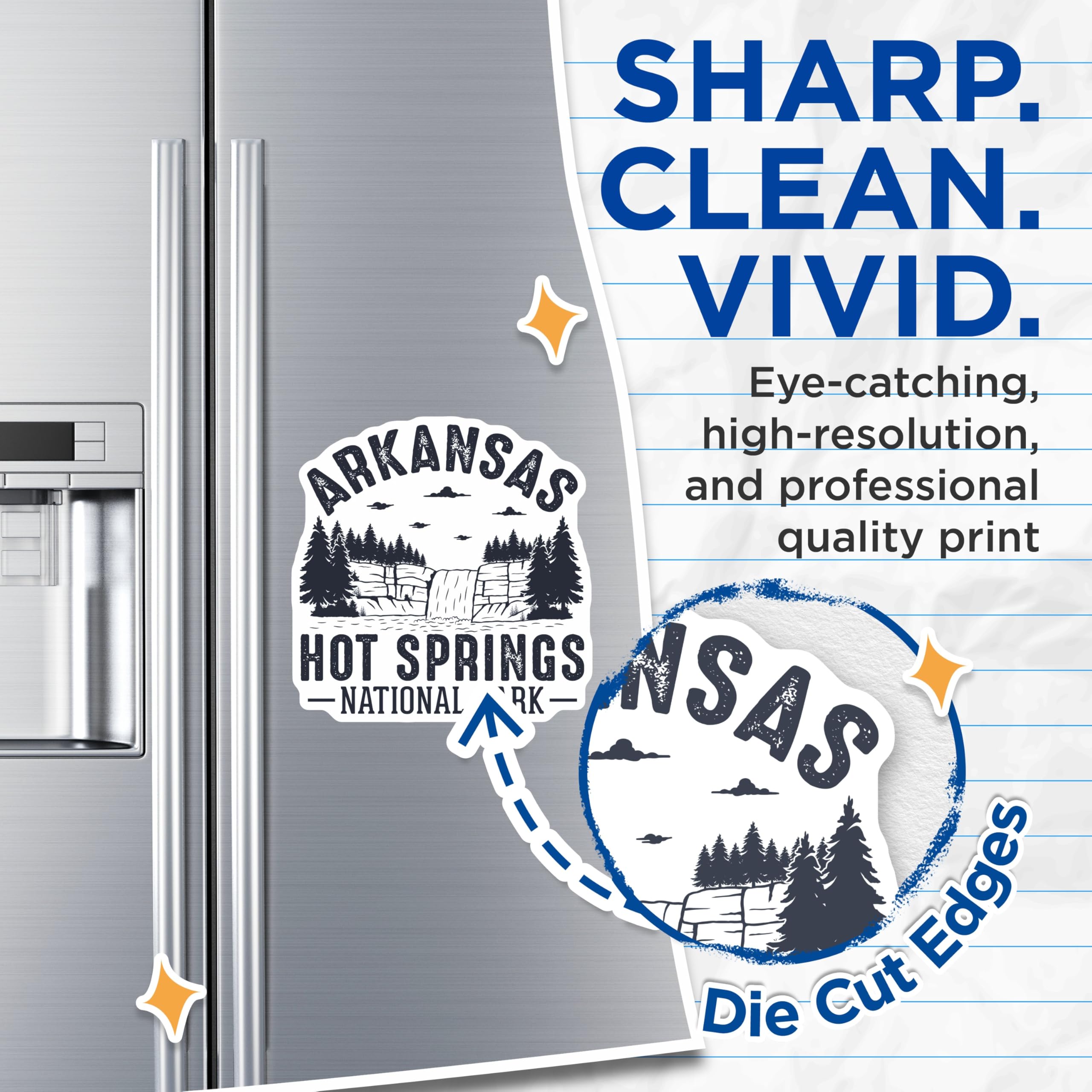 (2 Pack) Hot Springs Arkansas Magnets - National Park Souvenir - Travel Memorabilia - 5" On Longest Side - Premium Magnet - for Cars, Refrigerators, Toolboxes, Lockers - Made in USA - MAG17826